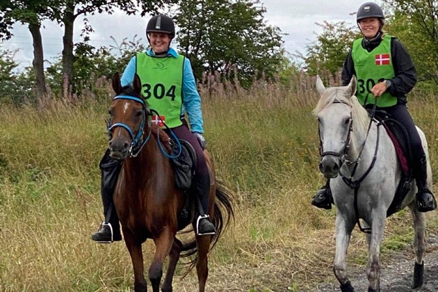 <em>Anne Mette Safft og Wasim Jamaal (t.h.) tilbagelagde de 55 kilometer p� 5:21 timer. Privatfoto</em>