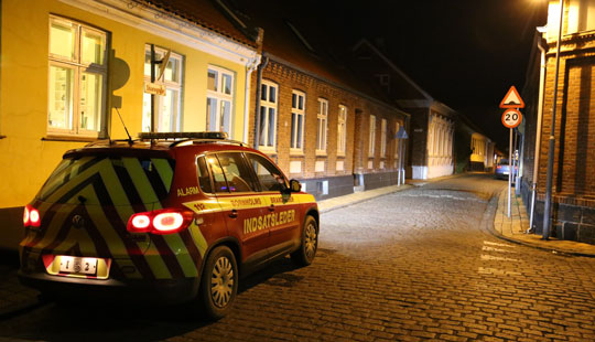 Skorstensbrand i R�nne