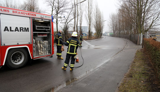 Dieselolie spulet væk