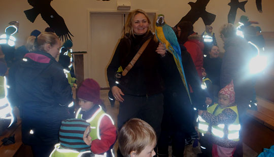 Papeg�jen Blue imponerede