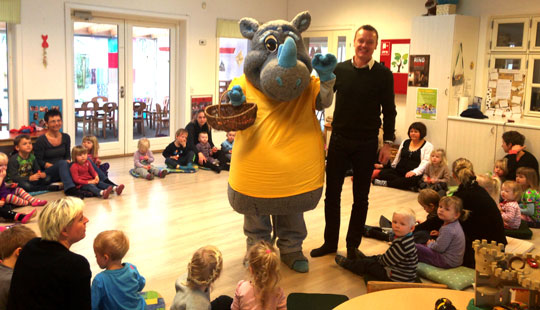 B�rnehave fik n�sehorn