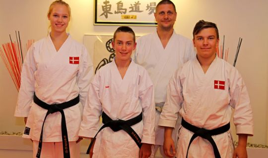 Tre unge til VM i karate i Japan