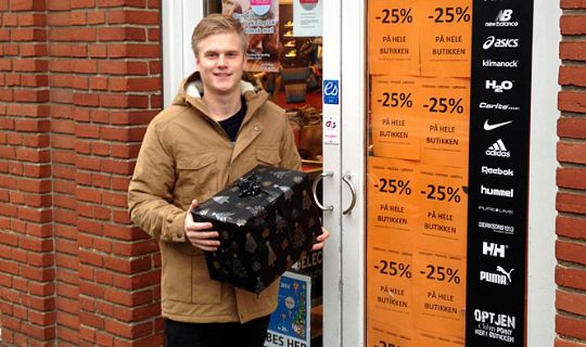 Sportsbutik tyvstarter julen