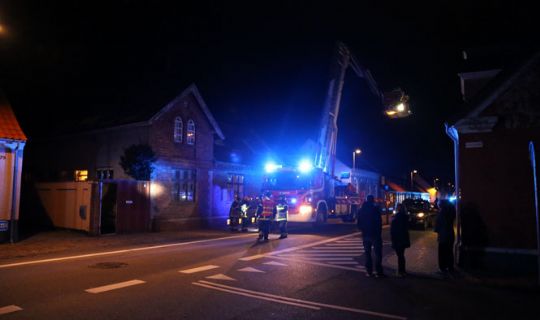 Skorstensbrand i R�nne