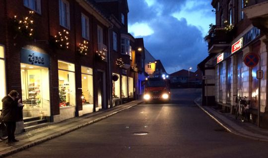 Julemand ankom i brandbil