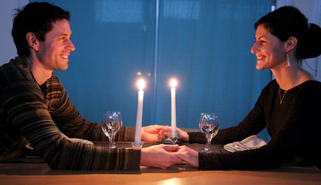 Romantisk aften p� hotel