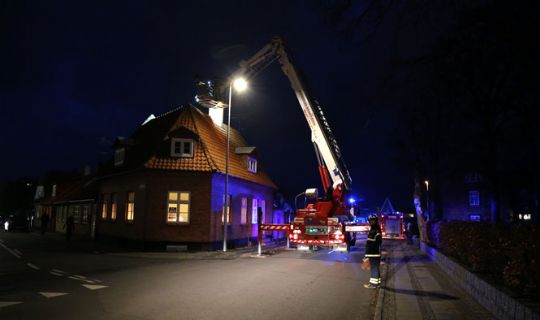 Skorstensbrand i R�nne
