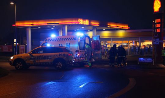 Cyklist p�k�rt i rundk�rsel