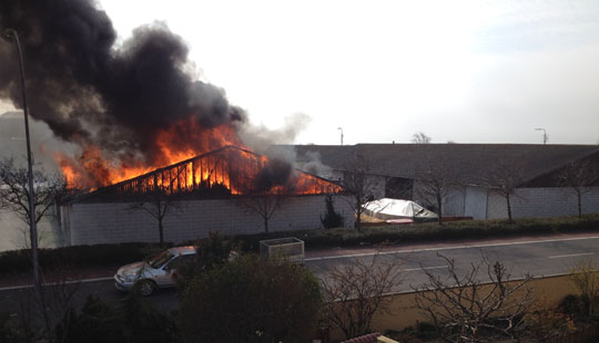 Brand i redskabshus p� Nex� Havn