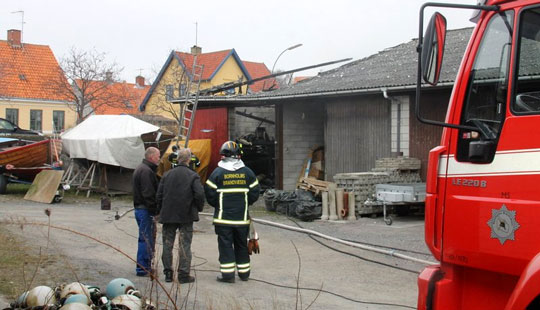 Kortslutning �rsag til brand