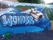 Graffiti viser vejen til Bornholm