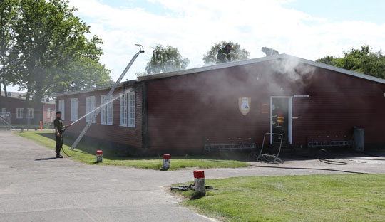 Brand p� kasernen