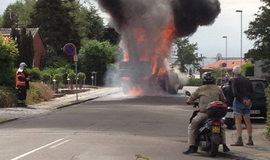 Brand i rendegraver i R�nne