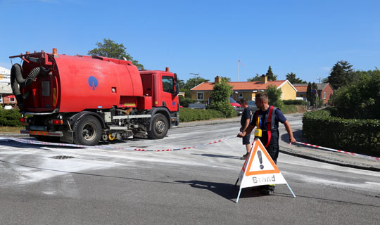 St�rre oliesanering efter brand