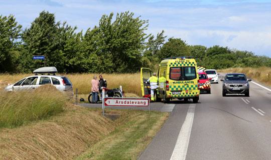 MC-f�rer slap heldigt fra uheld