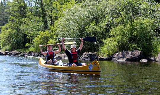 Spejdere p� vildmarkstur