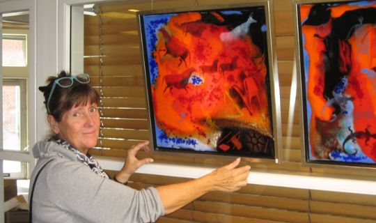 Glaskunst i Sydbank i R�nne