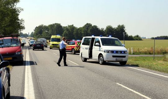Uheld på Nexøvej ved Aakirkeby