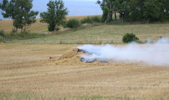 Halm blussede op igen