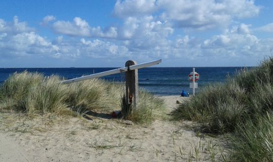 Flagstang i Sandvig kn�kkede