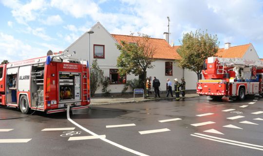 Brandalarm da gryde br�ndte p�