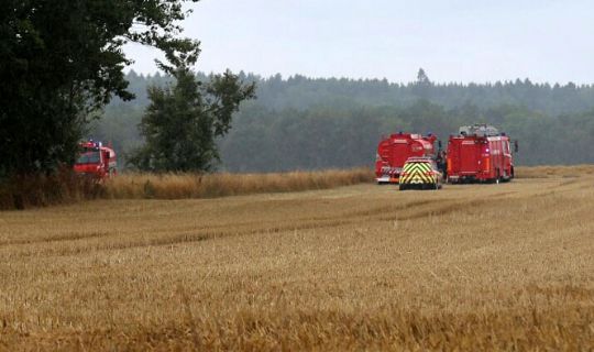 Mindre markbrand i Pedersker