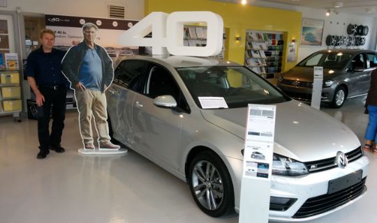 Efterfest for VW Golf i Autohuset