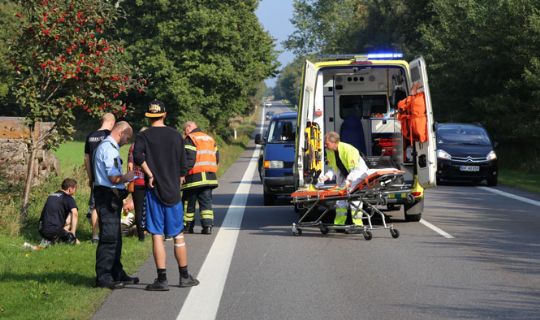 Trafikuheld p� Segenvej