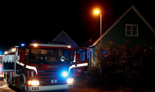 Brand i tr�villa i R�nne