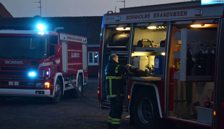 Brandv�sen rykkede ud til hospitalet