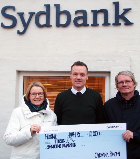 Kajakklub har f�et st�tte fra Sydbank Fonden