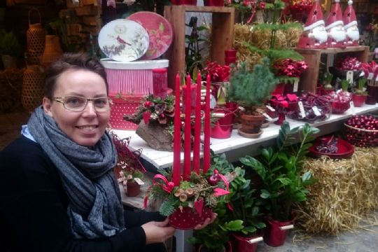 Blomsterbutik holder julestue