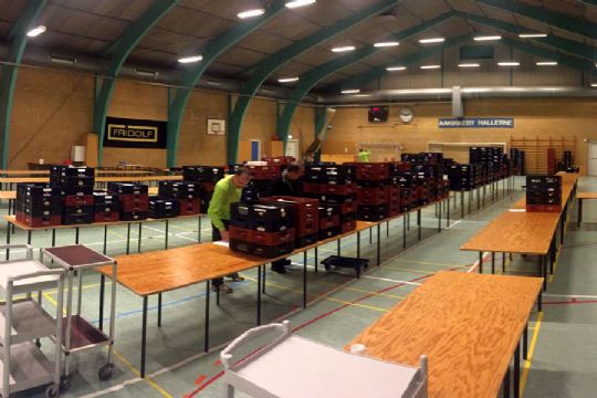 Nyt�rstravlt i Aakirkeby-Hallerne