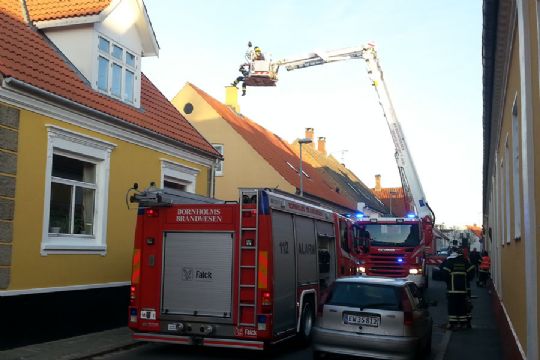 Brand i skorsten i Aakirkeby