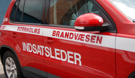 Alarm p� grund af b�l