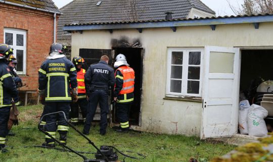 Brand i udhus i Ibsker