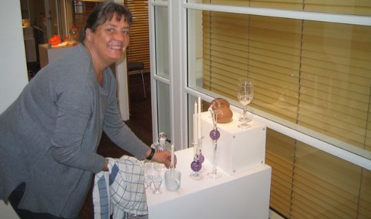 Glasr�geri udstiller i Sydbank