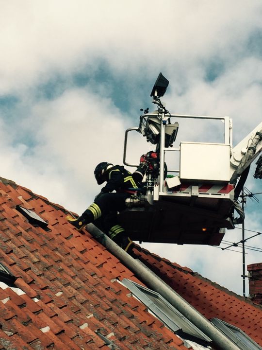 Skorstensbrand i Nex�