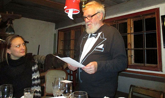 Kulturpr�sident h�nges til t�rre i festskrift