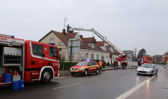 Skorstensbrand i R�nne