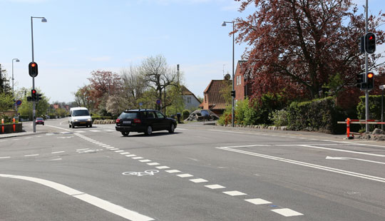 Farlige situationer ved nyt lyskryds