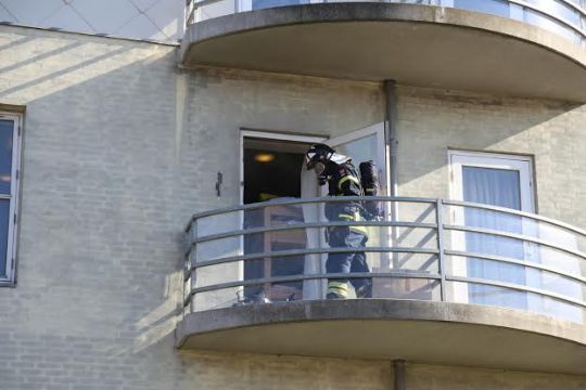 Brandalarm p� slottet