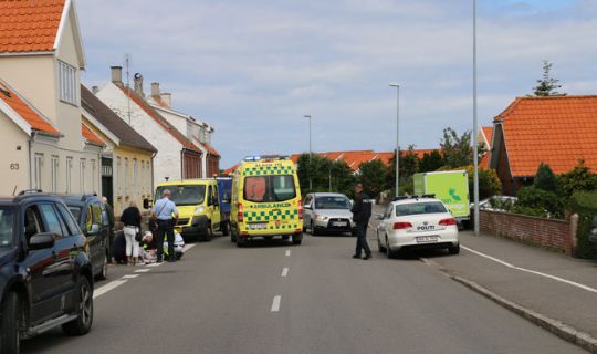 Fodg�nger p�k�rt i Allinge