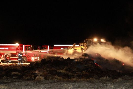 Ild i bigballer p� mark