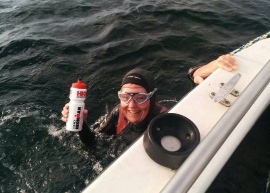 Sv�mmede til Christians�