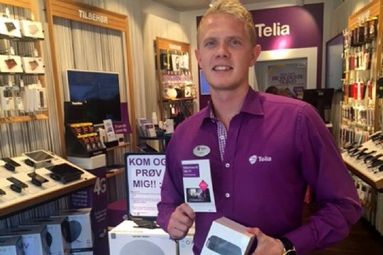 TV p� storsk�rm direkte fra mobiltelefon