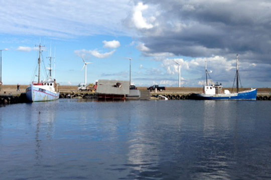 Husb�d k�ntret i Nex� Havn