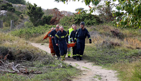 �ldre dame faldt ned af skr�nt