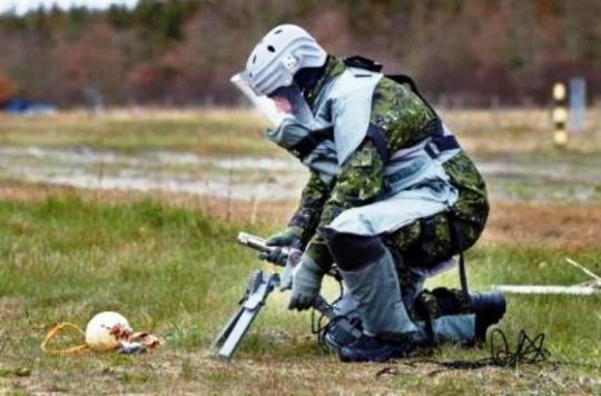 Stor �velse for ammunitionsryddere