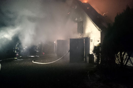 Dele af landejendom delvis udbr�ndt